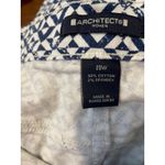 Architect Womens Geometric Print Shorts Size 20W Blue &‎ White Cotton/Spandex Photo 4