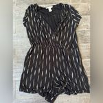 H&M Women Black Printed Jersey playsuit Romper summer vacation large Photo 1