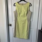 Badgley Mischka  Belle leopard jacquard color block‎ sheath dress size 14 Photo 1