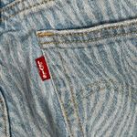 Levi's Levi’s 501 Button Fly Jeans Sz 26 Blue Wavy Design Straight or Tapered Leg Photo 8