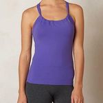 prAna NWT Womens Yoga Pilates Strappy Top Bra New Quinn S Gym Cups Purple Violet Photo 0