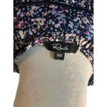 Rails  Print Maxi Dress Ruffle Sleeveless Black Trim Tiered Long Dress XS S Photo 5