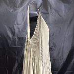 JustFab  Women Size M Olive Green Crew Neck Cold Shoulder Long Sleeve Blouse Photo 4