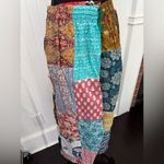 Kathmandu Imports NWT Kanthmandu Kantha Patchwork Wide Leg Drawstring Pants ~ One Size Fits Most Photo 3