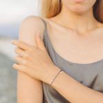 Bracelet Morse Code Women I Initial Unbiological Sister Friendship Silk Cord D1 Black Photo 3