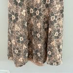 Adrianna Papell  lace dress w/crystal brooch.Dusty pink w gray/black,peephole S14 Photo 9