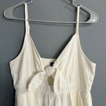 Old Navy linen blend tie front Cream Dress with Bow Detail Large Photo 1