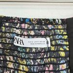 ZARA  Halter Tie Smocked Ruched Strapless Bodycon Floral Mini Dress Size Small Photo 5