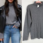 Gap NWT Vintage  Houndstooth Turtleneck Long‎ Sleeve Cotton Top Shirt Size Large Photo 1