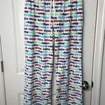 Sonoma NWOT  women’s white multicolor soft fleece elastic drawstring pajama pants Photo 0