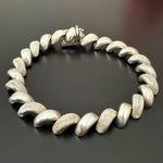 Vintage MILOR Italy 925 Italian Sterling Silver San Marco Link 7.5” Bracelet 21g Photo 3