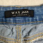 Wax Jean Blue Distressed Jean Shorts Raw Hem Photo 5