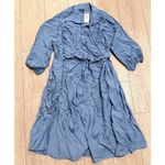 Torrid Midi Blue Horizon Crepe Shirt Dress Plus Size 0 0X 12 14 16 Photo 1