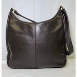 Giani Bernini Dark Brown Leather Shoulder Bag Purse Hobo Style Photo 4