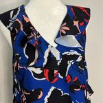 Jade Ruffle Floral Sleeveless Blouse Size XS Blue Photo 1