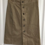 J.Crew  Khaki Button-Front Pencil Skirt Photo 0