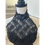 Tadashi Shoji Vintage  Black Lace Halter Skater Skirt Cocktail Dress Photo 1