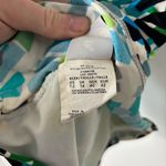 Caribbean Joe  Vibrant Geometric Print Swim Top Size 12 Photo 3