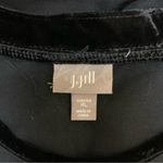 J.Jill  Black Stretch Velvet Trim Tank Top XL Sleeveless Soft Cotton‎ Modal Blend Photo 3