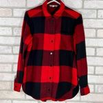 Athleta  Heat Gen Flannel 2.0 Canyon Red & Black Plaid Long Sleeve Shirt Size XS Photo 2