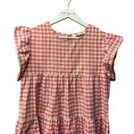 The Impeccable Pig Pink Gingham Ruffle Sleeve Dress Small Southern Charm EUC Photo 3