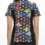Justice League Women’s Scrubs Scrub Vet Dental Medical Cartoon Size 2XL Black Photo 3