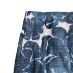 J.Crew Tweed Blue White Floral Cotton Abstract Mini Skirt Size 2 Lined Zip Up Photo 1