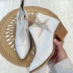 Almeida by Los Ame White Star Short Western Heeled Boots Size 8 Photo 1