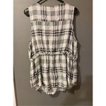 Miss Lili  Black And White Plaid Challis Tunic Top Size 1X Photo 1