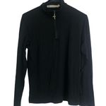 Untouched World Merino Base Layer Womens Small Black Pullover 1/4 Zip *Flaw/Logo Photo 0