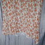 Free People  boho ditsy floral White Pink Crochet Lace Hippie Top Photo 12