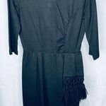 Vintage Elinor Porter Black Elbow Sleeve Dress S Photo 2