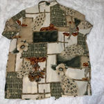 Alfred Dunner  Women’s Button Up Shirt with Cat, Lion, Giraffe, Safari Print Y2K Photo 3