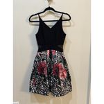 XScape Women's Mixed-Print Fit & Flare Dress Size 0 Black Multi Photo 2