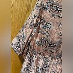 MELLODAY Layered Tiered Ruffle Chiffon Pink Paisley Lined Mini Dress Size XS Photo 10