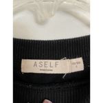 Aself Velvet Crane Embroidered Crop Sweater Women's Size S Asian Inspired Black Photo 2