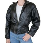 wilson's leather Vintage 90s  Black Leather Bomber Jacket Photo 0