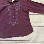 Patagonia Dulce floral embroidered size small button shirt Purple burgundy Photo 5