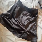 SheIn Silk Black Mini Skirt Photo 4