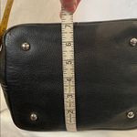 TIGNANELLO BLACK PEBBLED LEATHER BUCKLED BUCKET SATCHEL SILVER HARDWARE Y2K BAG Photo 10