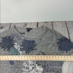 Desigual  Floral Print Scoop Neck 1/2 sleeve oversized Gray pullover Top size XL Photo 11