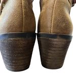 Lucky Brand Ankle Boots Size 7.5 Tan Western Suede Buckle Nandita Fall Booties Photo 6