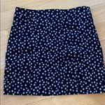 Forever 21 NWT Black Denim Mini Skirt with White Flowers S Photo 0