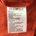 Urban Outfitters Lily Linen Blend Terra Cotta Short Sleeve Button Romper Medium Photo 11