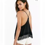 Urban Outfitters  Ecote Shirt Womens Medium Black Crochet Trim Racerback Tank Top Photo 8