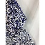 Sigrid Olsen Linen Floral Button Down Short Sleeve Shirt Size Small Photo 4