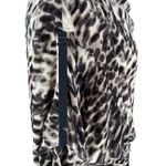 BCBGMAXAZRIA Silk Black and White Animal Print Mini Dress Photo 4