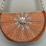 A&B Limited Edition |Orange Slice Beaded Bag w/ Pearl Strap Orange Photo 3