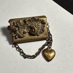 Retro Bronze Tone Mini Metal Envelope For Small Love Note Brooch Pin Photo 0