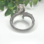 Sparkling Crystal Snake Coil Bracelet Bangle Cuff Rhinestone Statement Silver Photo 1